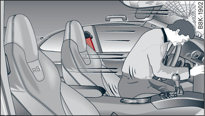 A driver not wearing a seat belt can be thrown forwards